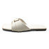 White Square Toe Buckle Flat Sandal 23108 For Women